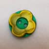 Tofarvet blomst lime/grøn, Ø 15 mm -