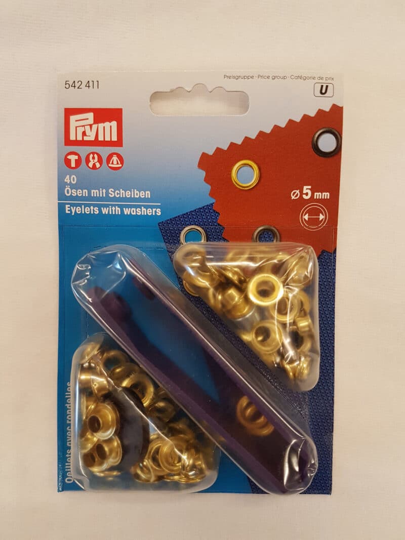 Prym snøreringe messing, 5 mm - Prym