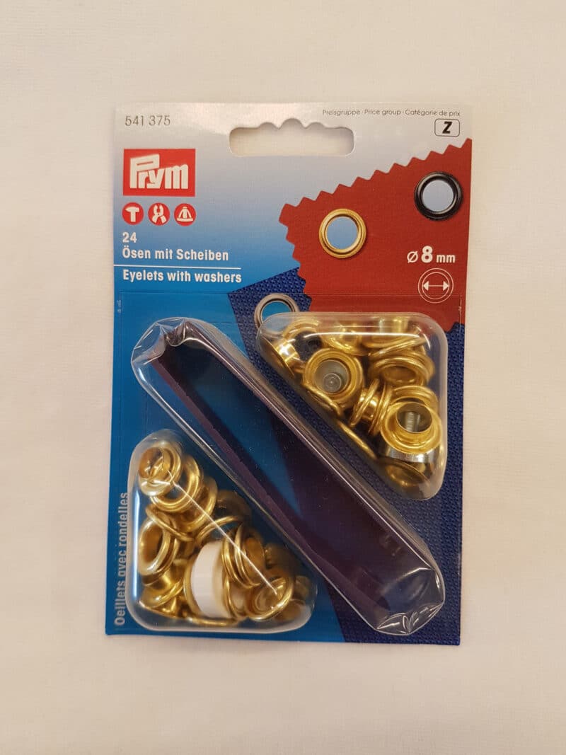 Prym snøreringe messing, ø 8 mm - Prym
