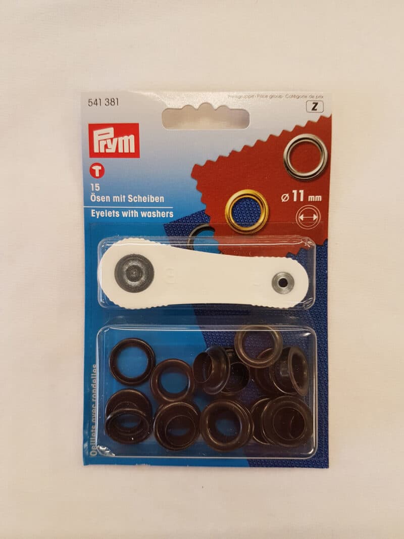 Prym snøreringe sort, ø 11 mm - Prym