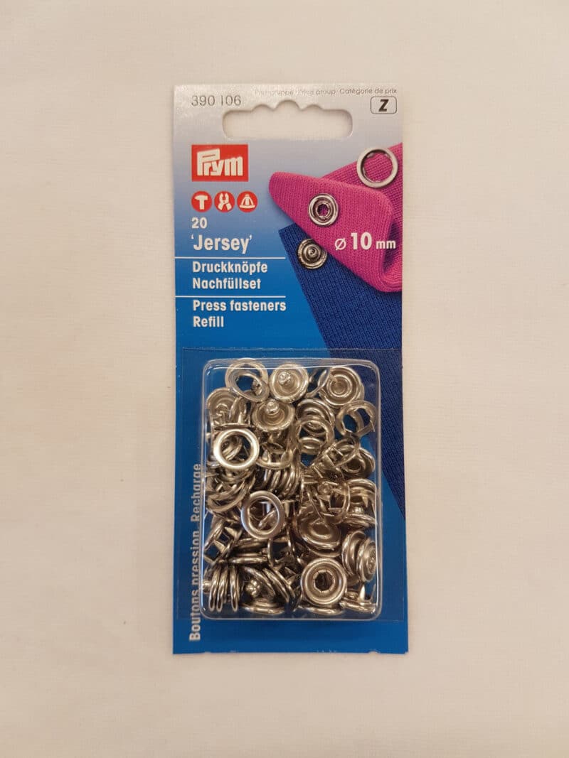 Prym trykknapper sølv, Jersey ø 10 mm - Prym