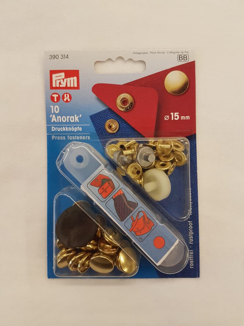 Prym trykknapper messing, ø 15 mm - Prym