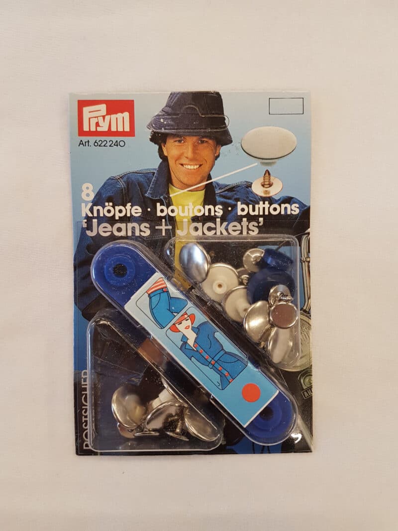 Prym jeans knap sølv - Prym