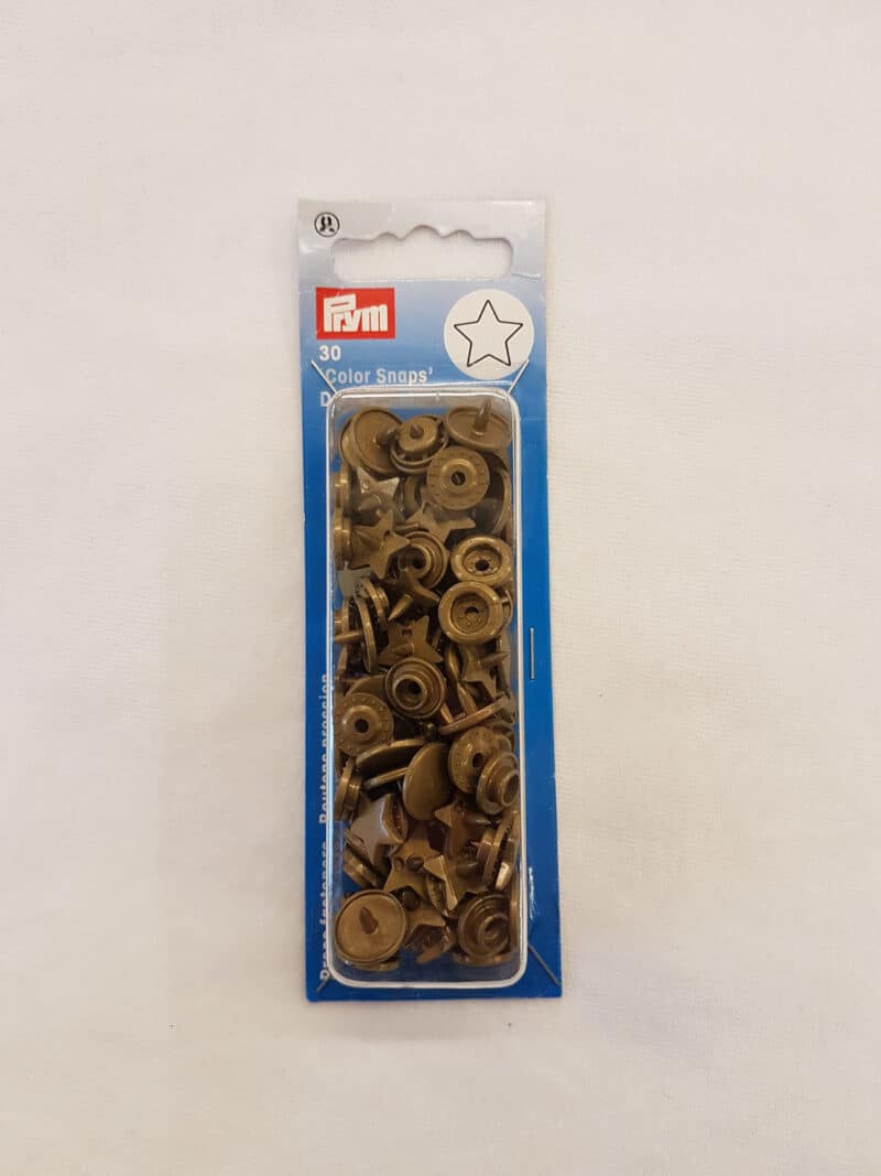 Prym trykknap guld m. stjerne, Color Snaps - Prym