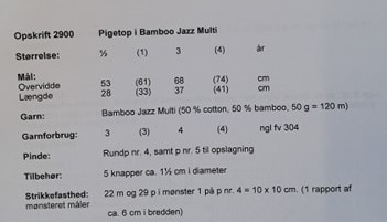 Pigetop i Bamboo Jazz Multi, 2900 -
