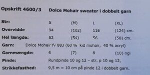 Dolce Mohair sweater i dobbelt garn, 4600-3 -