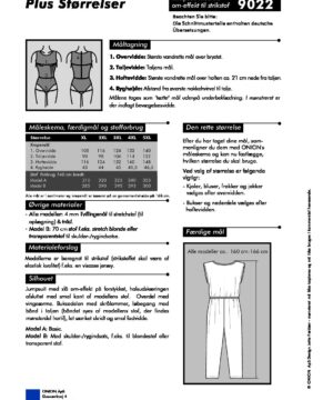 Jumpsuit med slå om-effekt til strikstof, str.XL - 5XL - Onion 9022 - Onion
