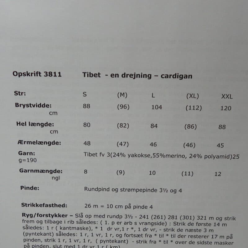 Tibet - en drejning - cardigan, 3811 -