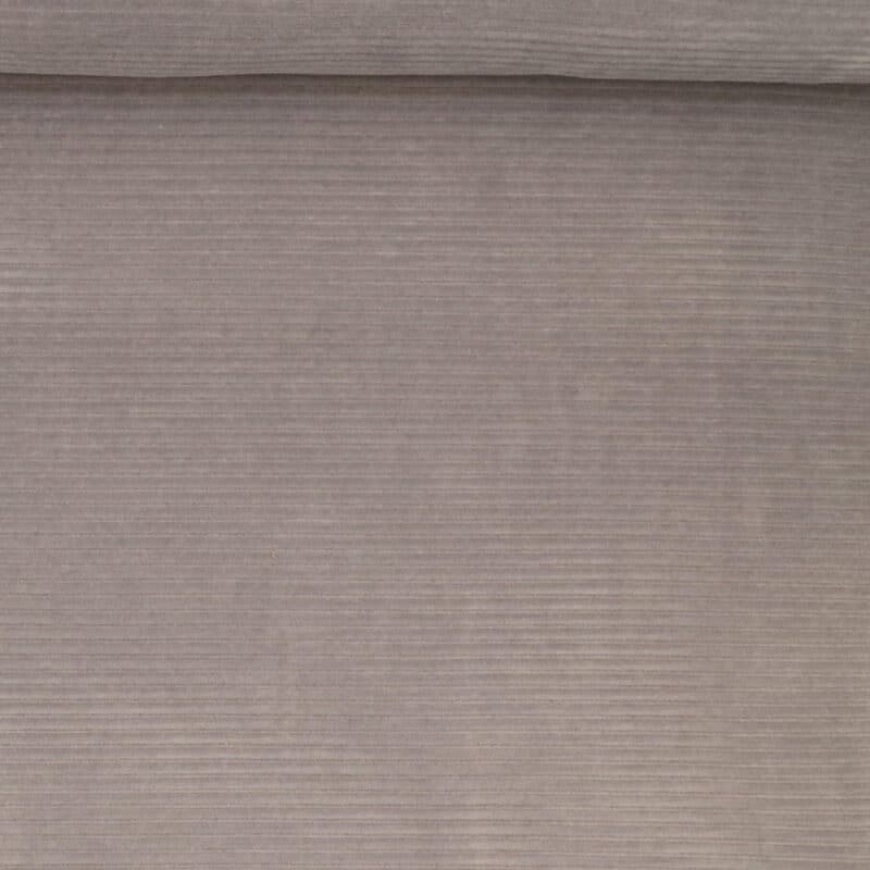 Riflet stretch velour - Lysegrå - Info mangler