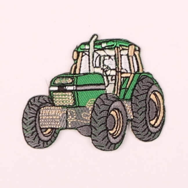 Grøn traktor strygelap -