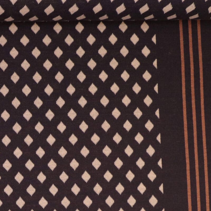 Grå og offwhite - Jacquard Jersey - Info mangler