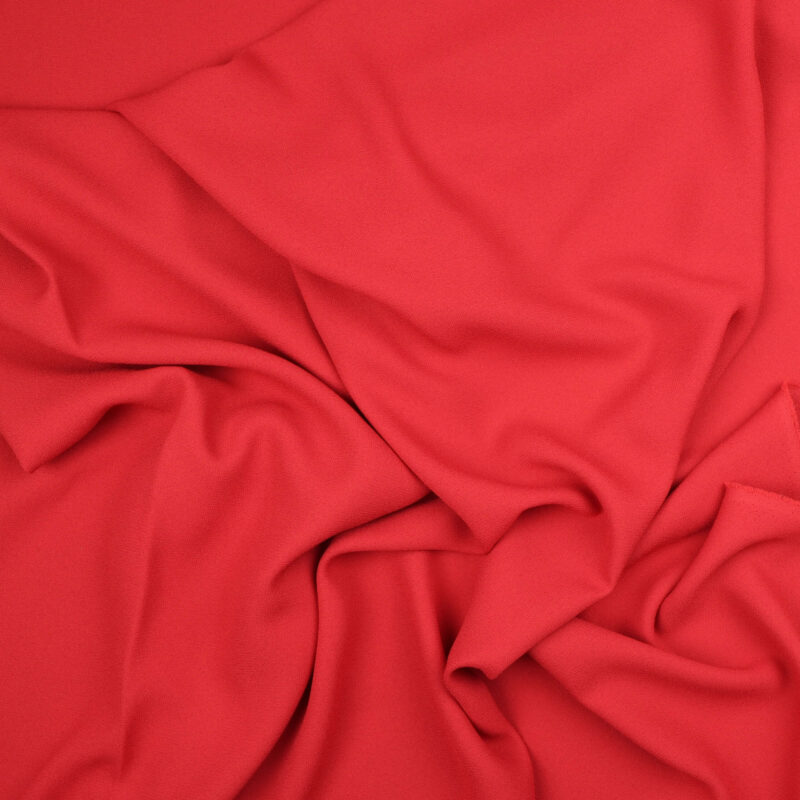 Rød crepe georgette - Polyester - Info mangler