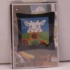 Broderi kit - Ko og solsikker, 14x14 cm -