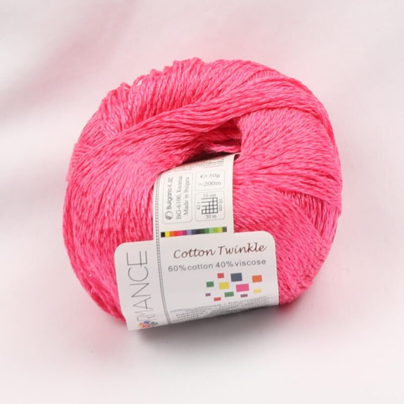 Cotton Twinkle, Bomuld/viskose - Pink fv 34 - Info mangler