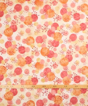 Meleret gul bund m. cirkler - Patchwork - Info mangler