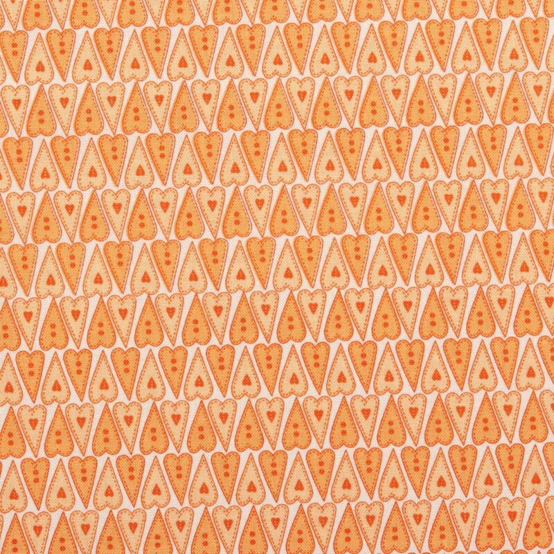 Orange hjerter - Patchwork - Info mangler