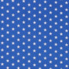Stjerner, hvid på blå - Bomuld - Info mangler