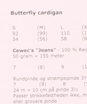 Butterfly cardigan i Jeans, 4901 -