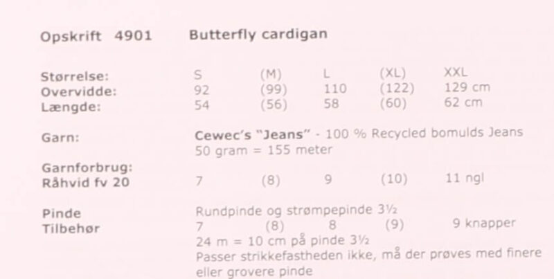 Butterfly cardigan i Jeans, 4901 -