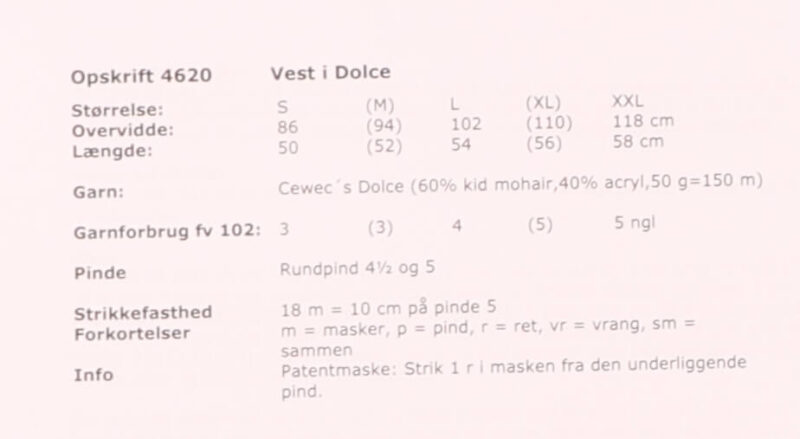 Vest i Dolce, 4620 -