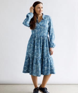 Kjole med flæser, str.XL-5XL - Onion 9026 - Onion