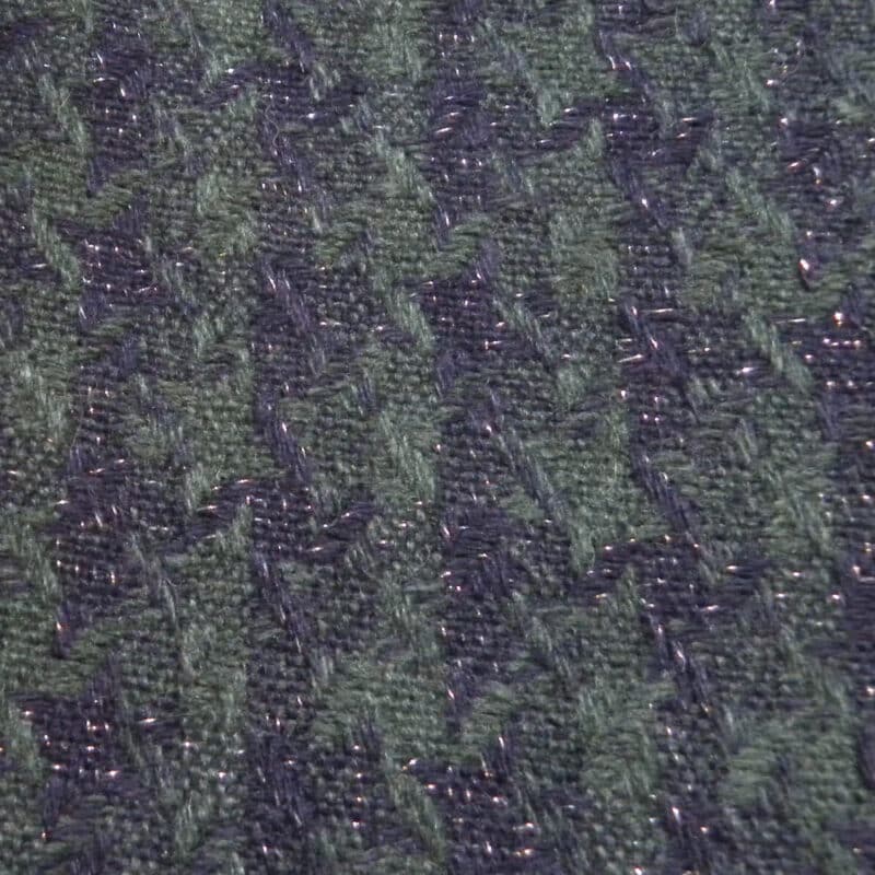 Grå med lilla og glimmer - Uld/polyester - Info mangler