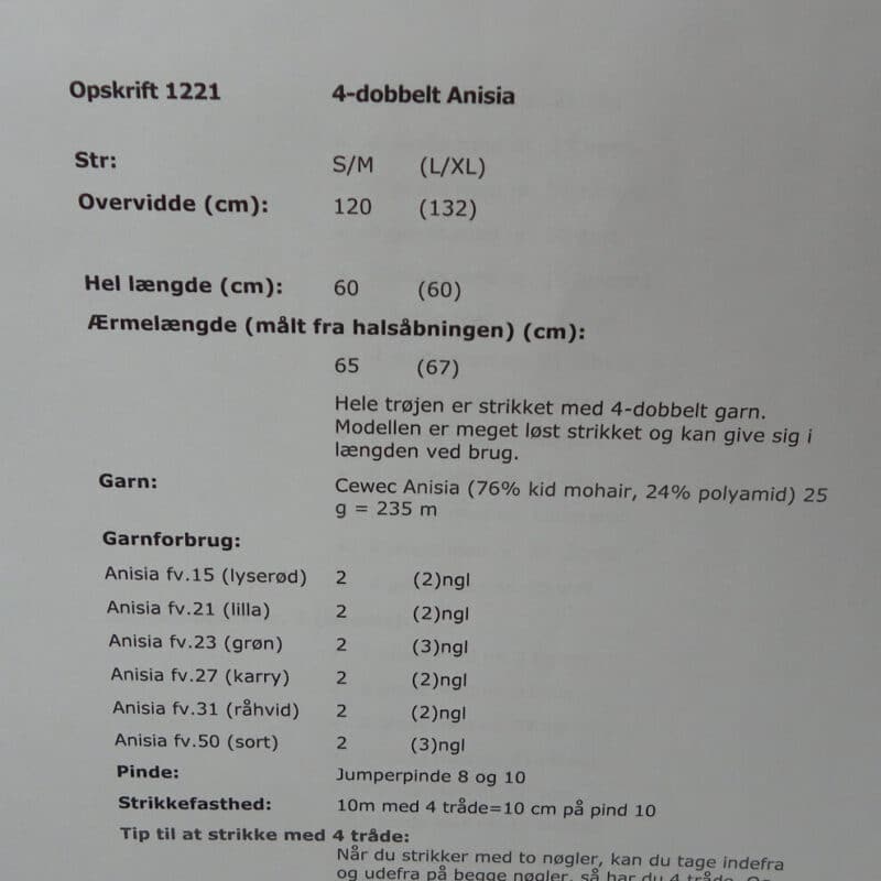4-dobbelt Anisia, 1221 -