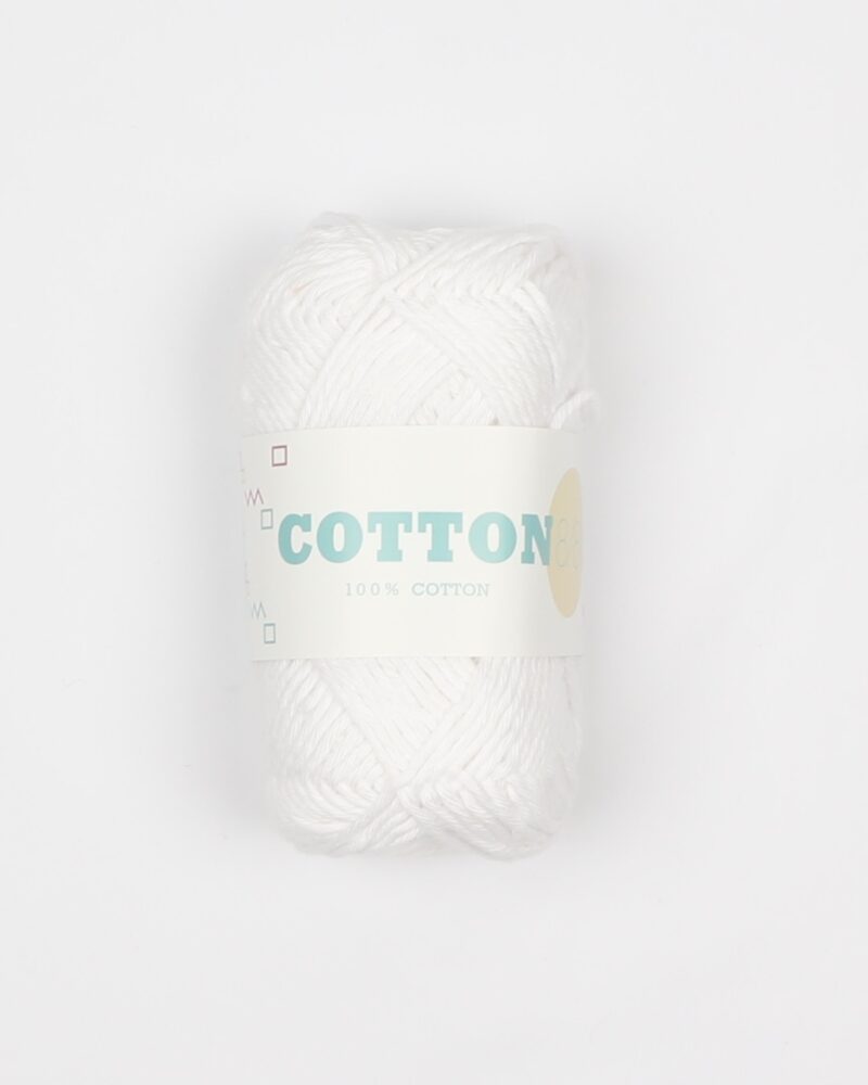 Cotton 8/8, hvid - 100% Bomuld - Info mangler