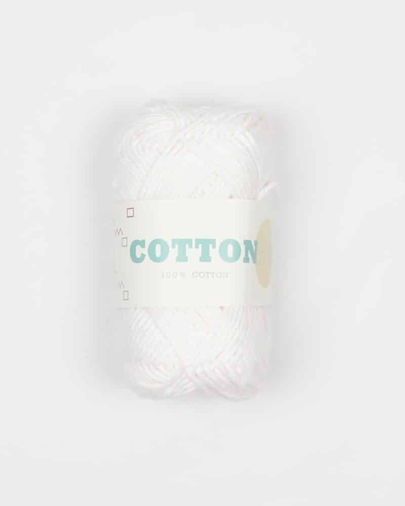 Cotton 8/8, hvid - 100% Bomuld - Info mangler