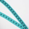 Turkis elastik med petrol stjerne - 40 mm -