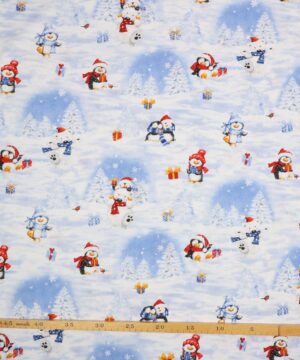 Snow what fun, pingviner i snelandskab - Patchwork - Info mangler