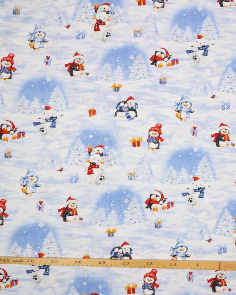 Snow what fun, pingviner i snelandskab - Patchwork - Info mangler