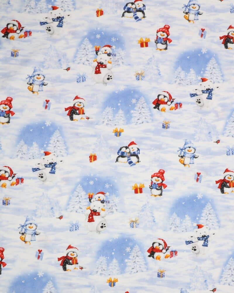 Snow what fun, pingviner i snelandskab - Patchwork - Info mangler