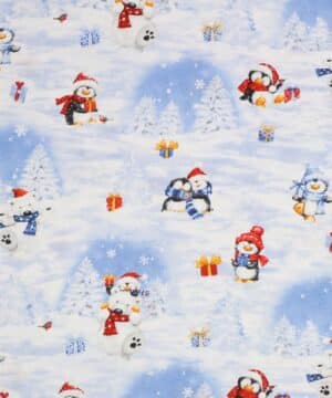 Snow what fun, pingviner i snelandskab - Patchwork - Info mangler