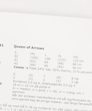 Queen of arrows, 3841 - Strikkeopskrift -