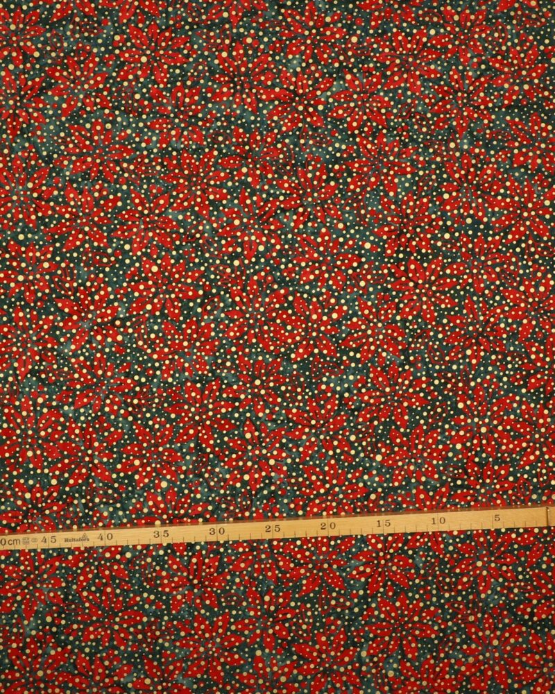 Holiday moments, røde julestjerner - Patchwork (Balistof) - Info mangler