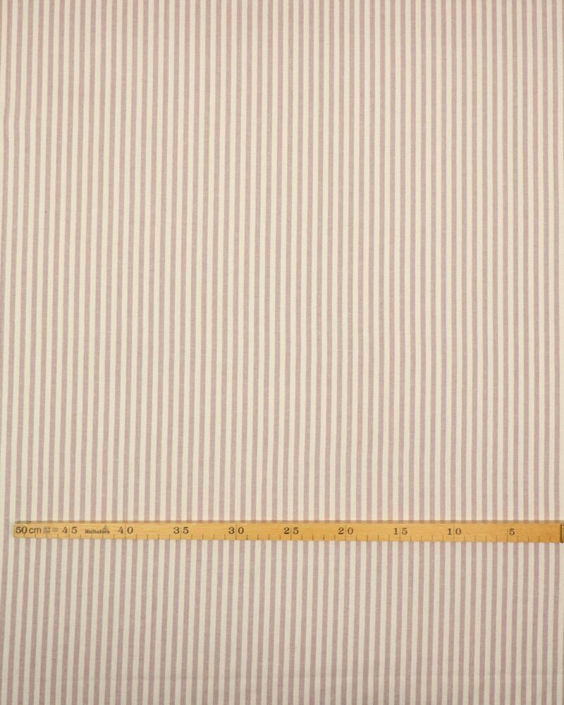 Violet/offwhite striber, 5 mm - Boligtekstil (bæredygtigt) - Info mangler