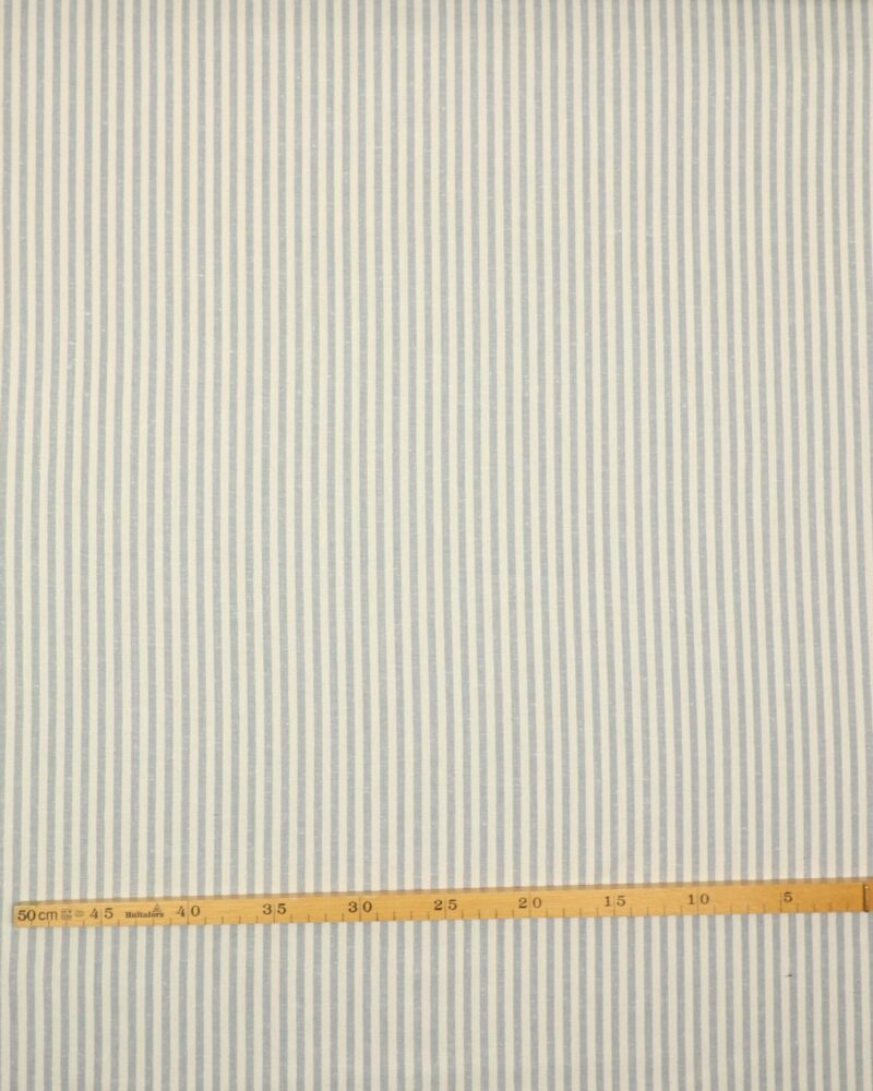Lyseblå/offwhite striber, 5 mm - Boligtekstil (bæredygtigt) - Info mangler