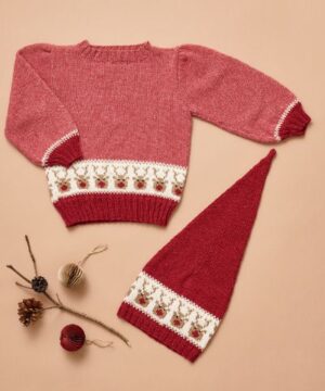 Esther by Permin, bluse og nissehue m. Rudolf