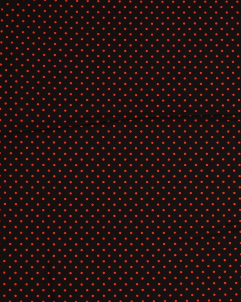 Røde prikker på sort - Patchwork - Info mangler