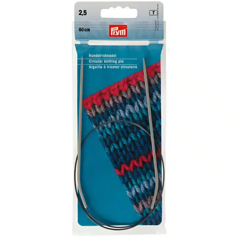 2,5 mm Quick knit pins fra Prym, 60 cm