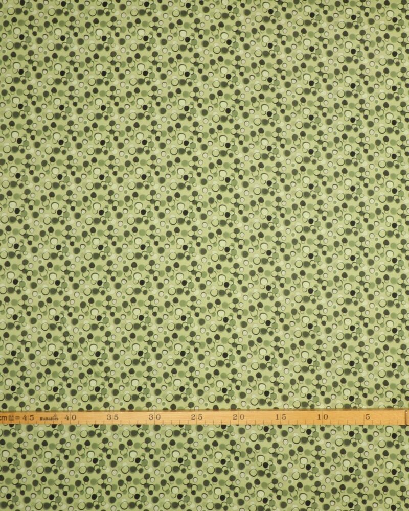 Bobler på lysegrøn - Patchwork - Stoffabrics