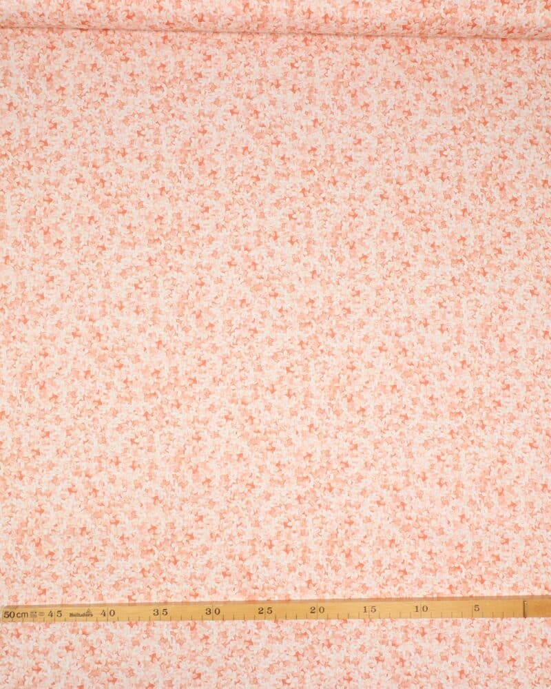 Små blomster i lakse/pudderfarvet nuancer - Patchwork - P&B Textiles