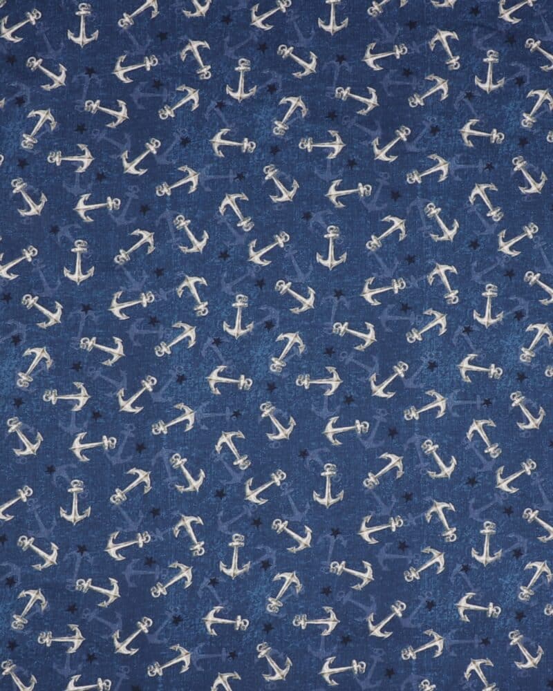 Anker på blå - Patchwork - Wilmington prints