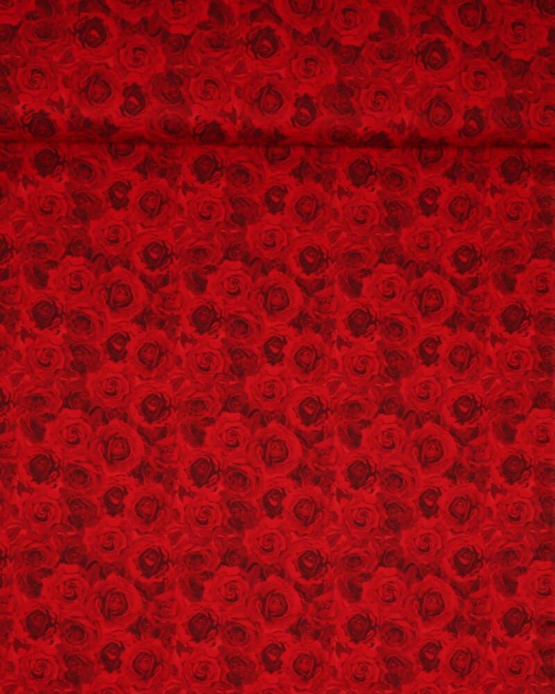 Røde roser - Patchwork - Stoffabrics