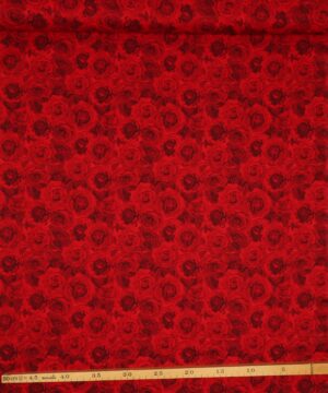 Røde roser - Patchwork - Stoffabrics