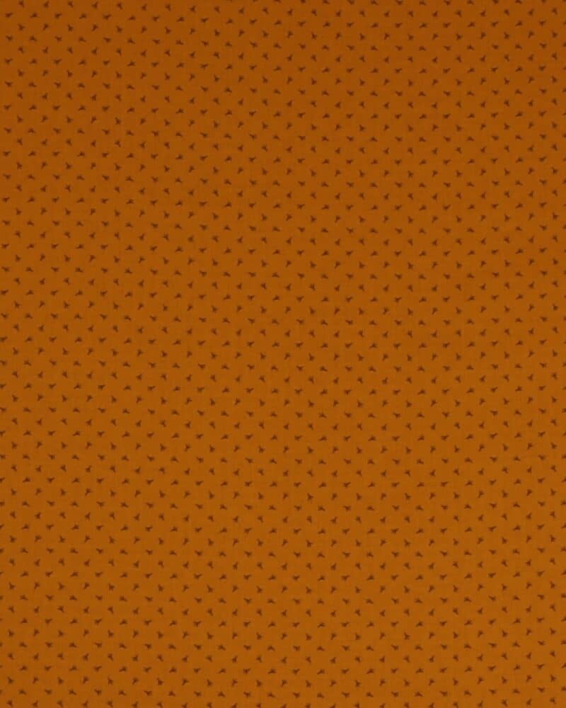 Småt mønster karryfarvet bund - Patchwork - Stoffabrics