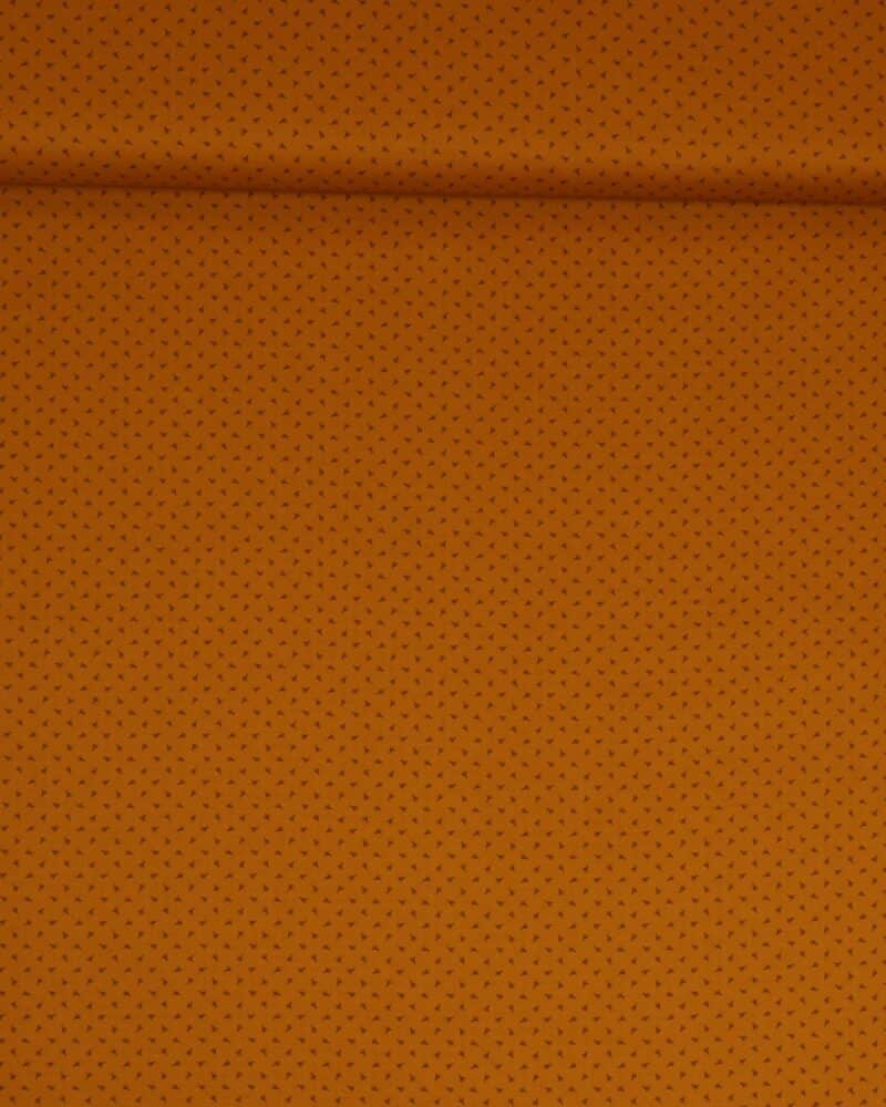 Småt mønster karryfarvet bund - Patchwork - Stoffabrics