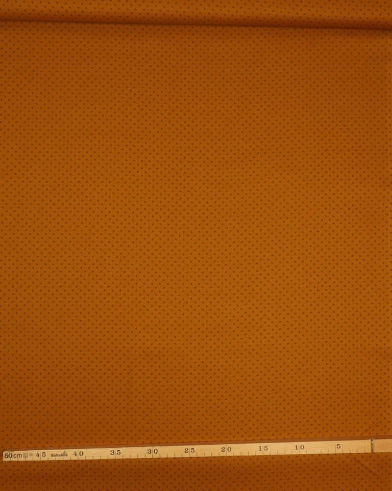 Småt mønster karryfarvet bund - Patchwork - Stoffabrics