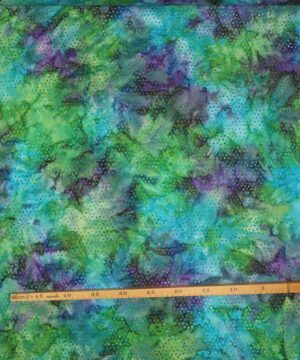 Grønne og lilla nuancer m. prikker - Bali - Eyelike Fabrics